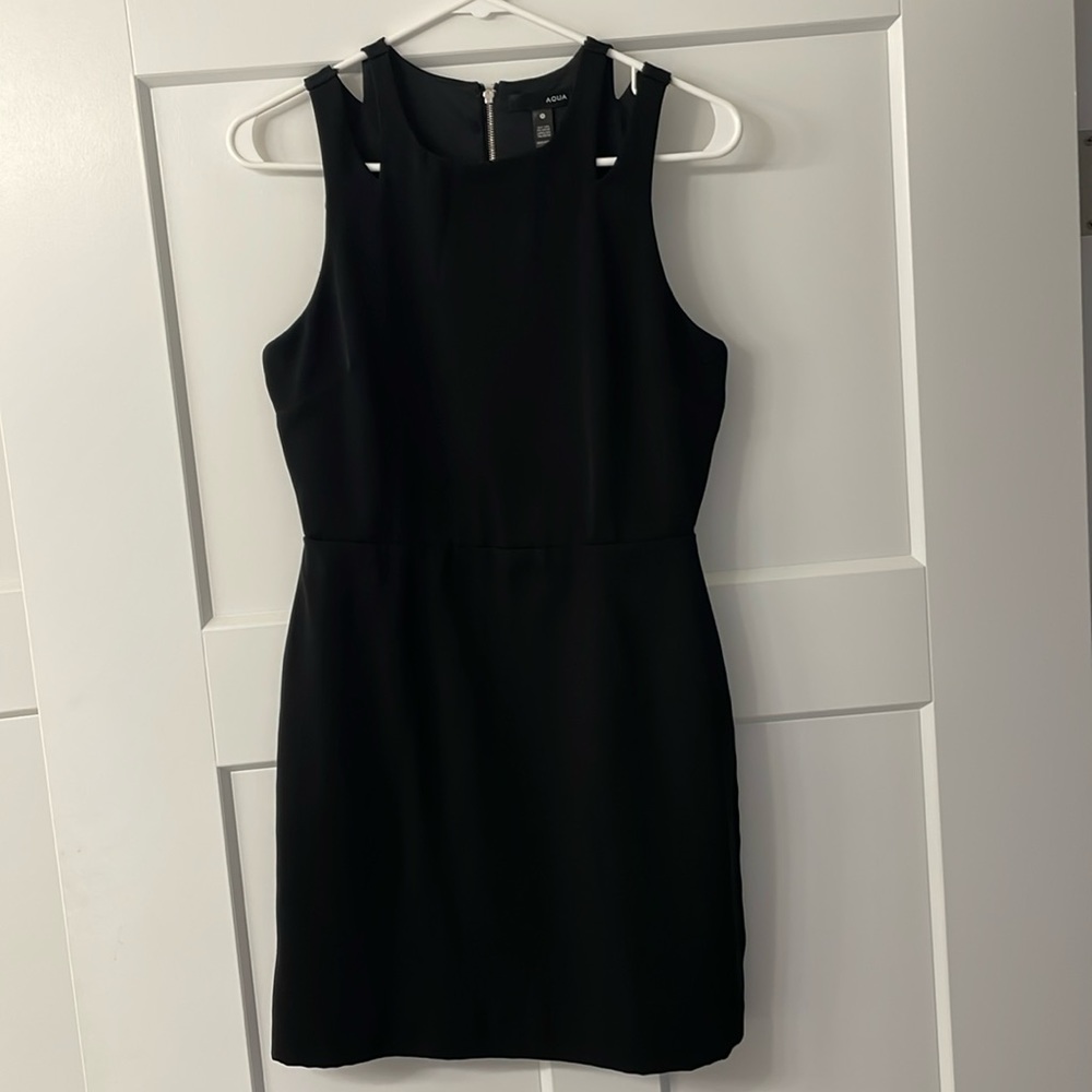 Aqua brand size small black mini dress